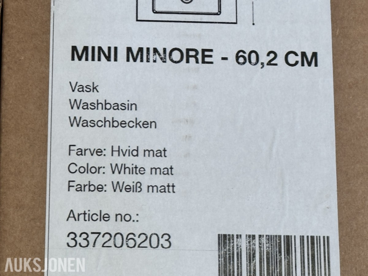 Ny Mini Minore vask 60,2 cm hvit matt