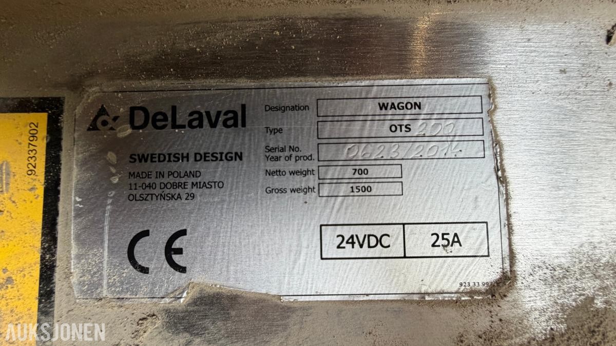 2014 DeLaval OTS 200 fôrvogn med ladestasjon