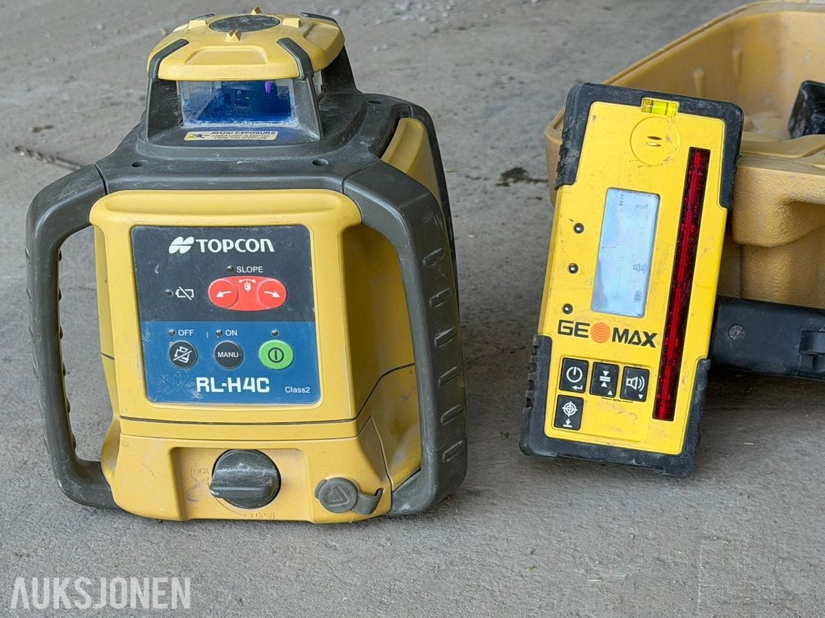 Topcon RL-H4C rotasjonslaser med GeoMax lasermottaker og koffert