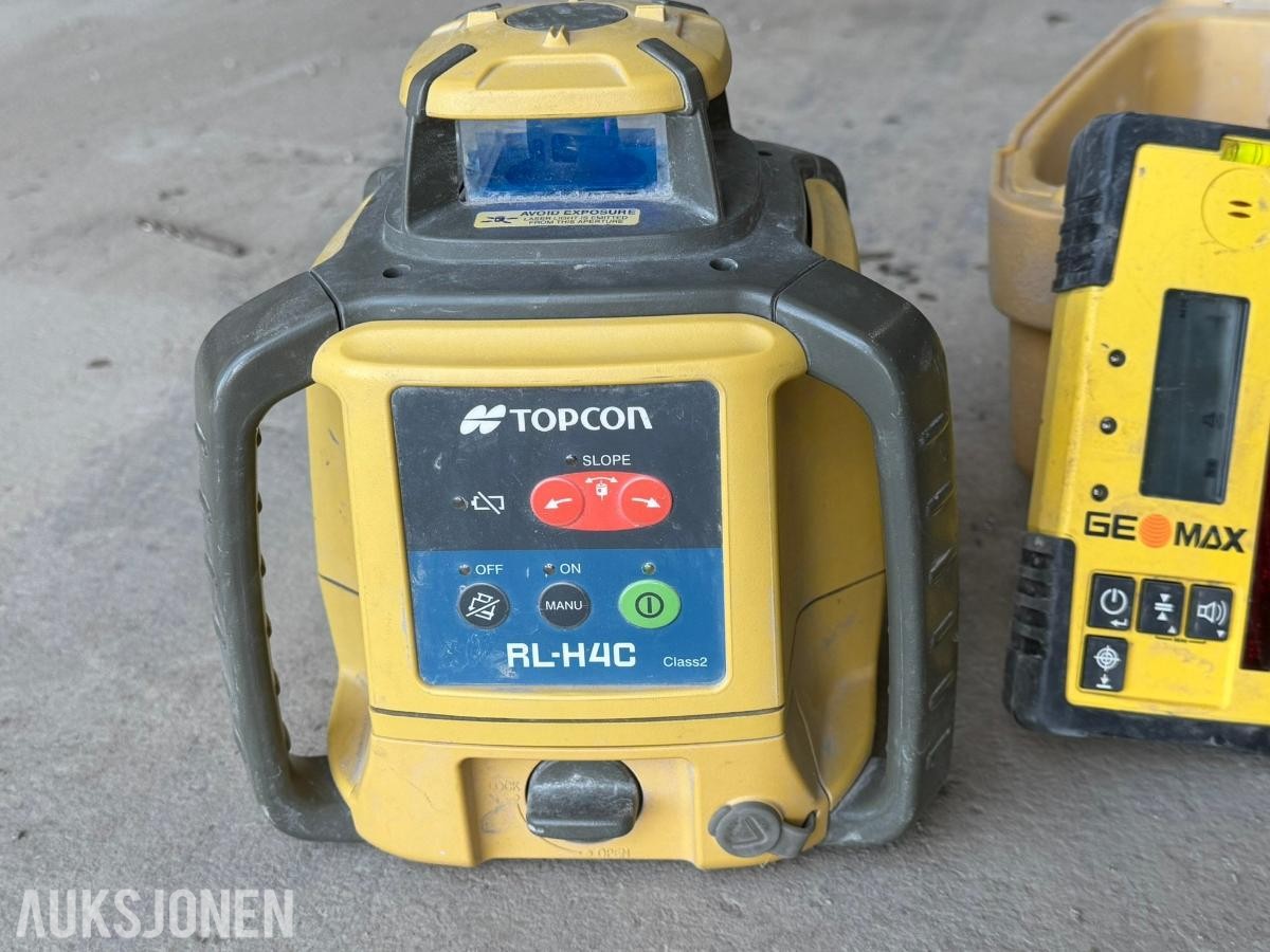 Topcon RL-H4C rotasjonslaser med GeoMax lasermottaker og koffert
