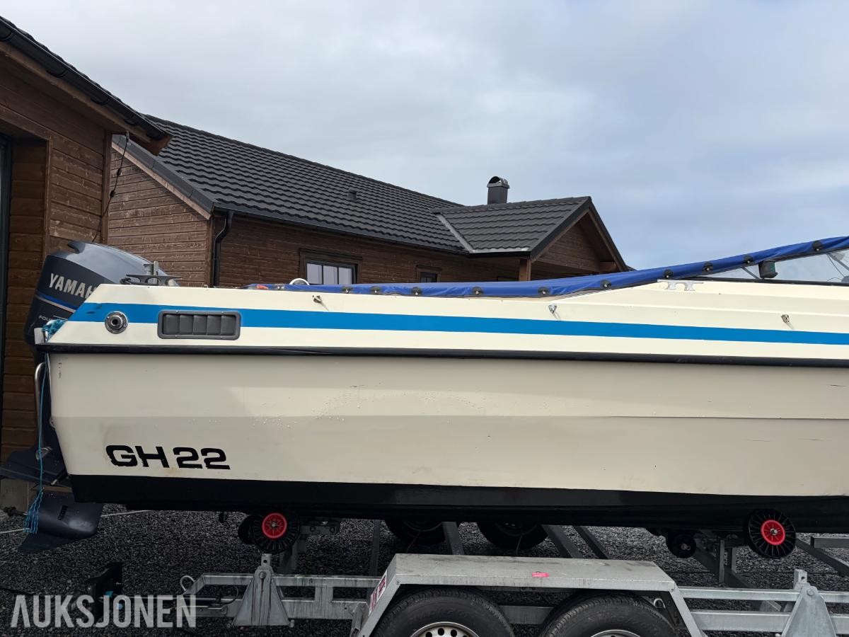 1980 Gh22 båt med reg henger og yamaha 250hk