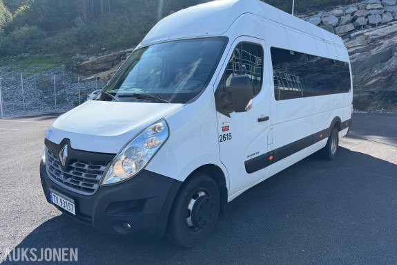 2017 Renault Master Minibuss - 16+1 seter - Rullestolrampe - Doble bakhjul - 127 587 km - Nylig Eu-godkjent