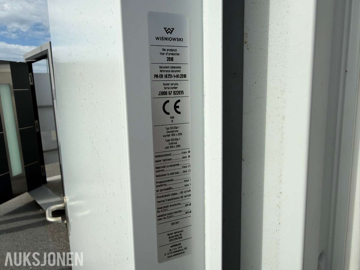 Wisniowski ECO-DS-P-1 - Stål ytterdør 1010 x 2050 mm – utstillingsmodell