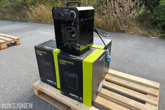5 stk. Namron varmevifter 5000W / 230V 3-fas – ubrukte