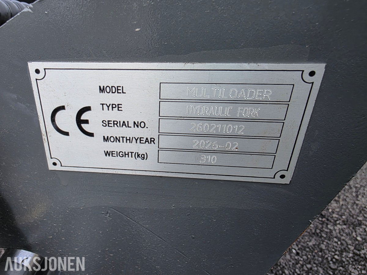2026 Multiloader hydraulisk pallegaffel