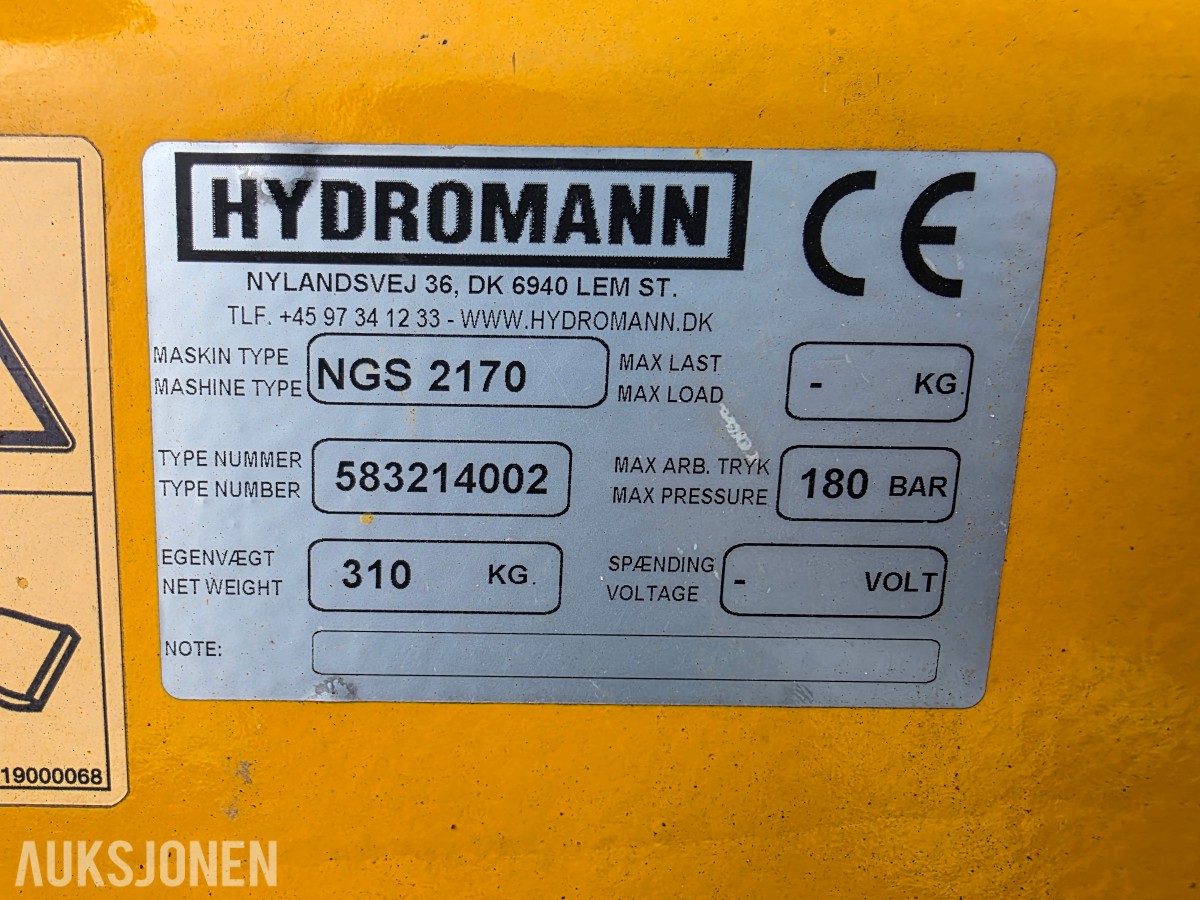 Hydromann/snowline NGS 2170 snøplog ubrukt
