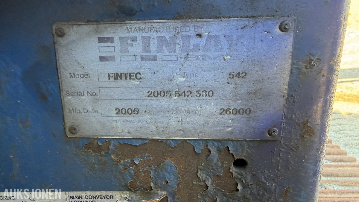 2005 Fintec 542 beltegående sikteverk – 6 819,6 timer