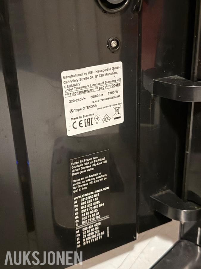 Siemens EQ.3 s500 helautomatisk kaffemaskin – meget pen