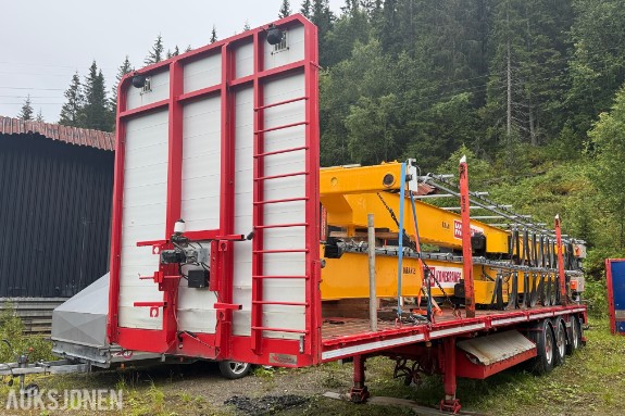 2007 HRD RETT UTTREKK SEMITRAILER 3-akslet plansemitrailer m/ 6 m uttrekk