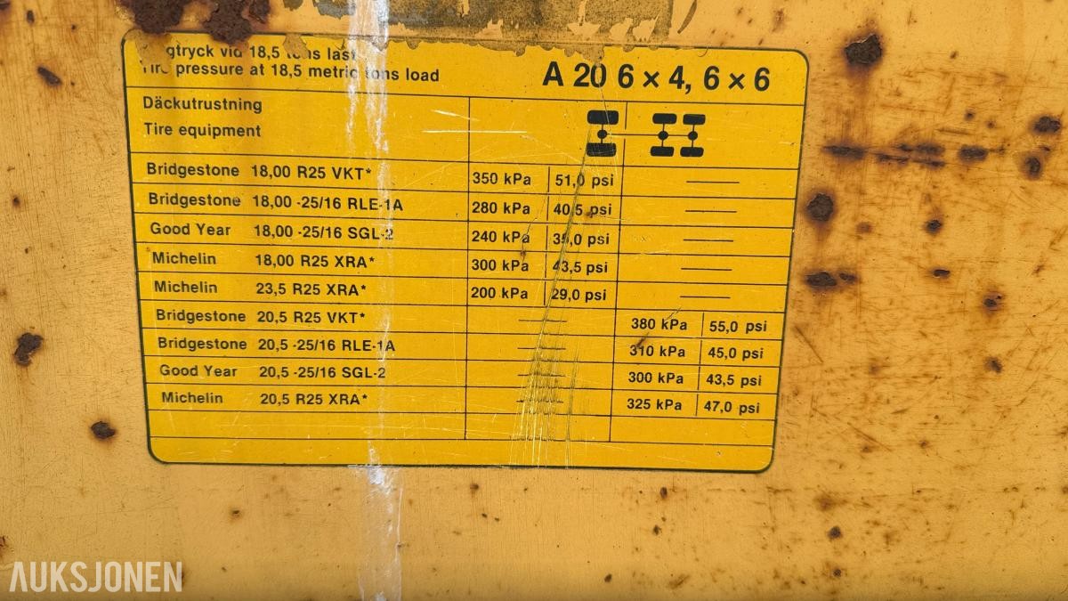 1987 Volvo BM A20 dumper 6x6 - 11931t
