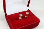 Elegant gull diamantøredobber 1.10 ct – IGI-sertifisert 14kt 585