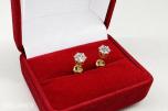 Elegant gull diamantøredobber 1.10 ct – IGI-sertifisert 14kt 585