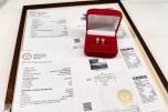 Elegant gull diamantøredobber 1.10 ct – IGI-sertifisert 14kt 585