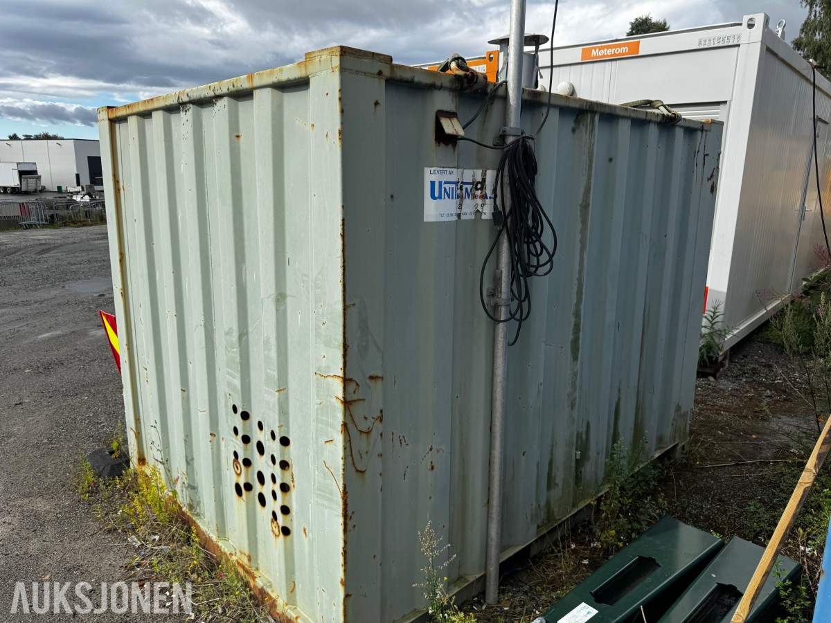 Container med Remko diesel fyringsanlegg