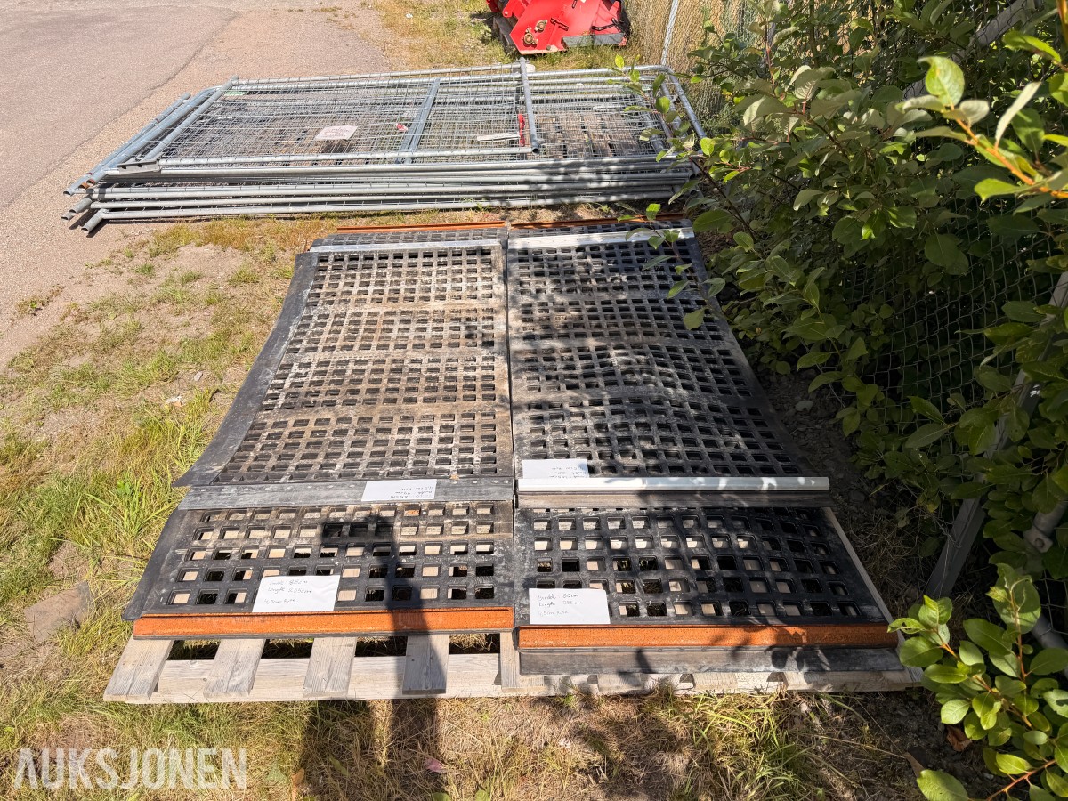 Parti med gummi sikteduker til sikteverk