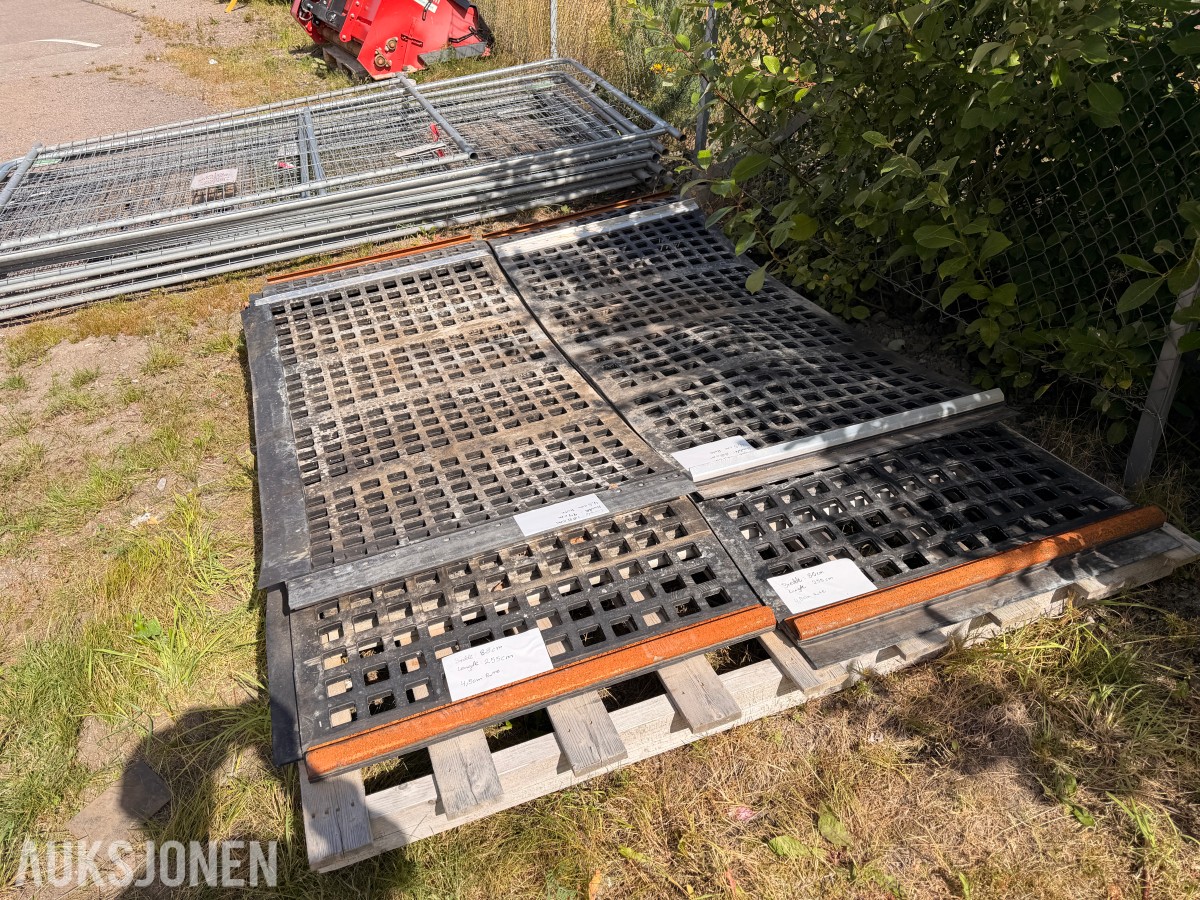 Parti med gummi sikteduker til sikteverk