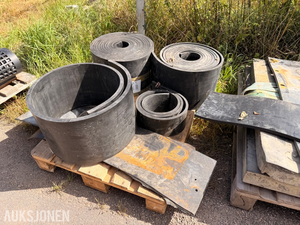 Parti med gummi sikteduker til sikteverk
