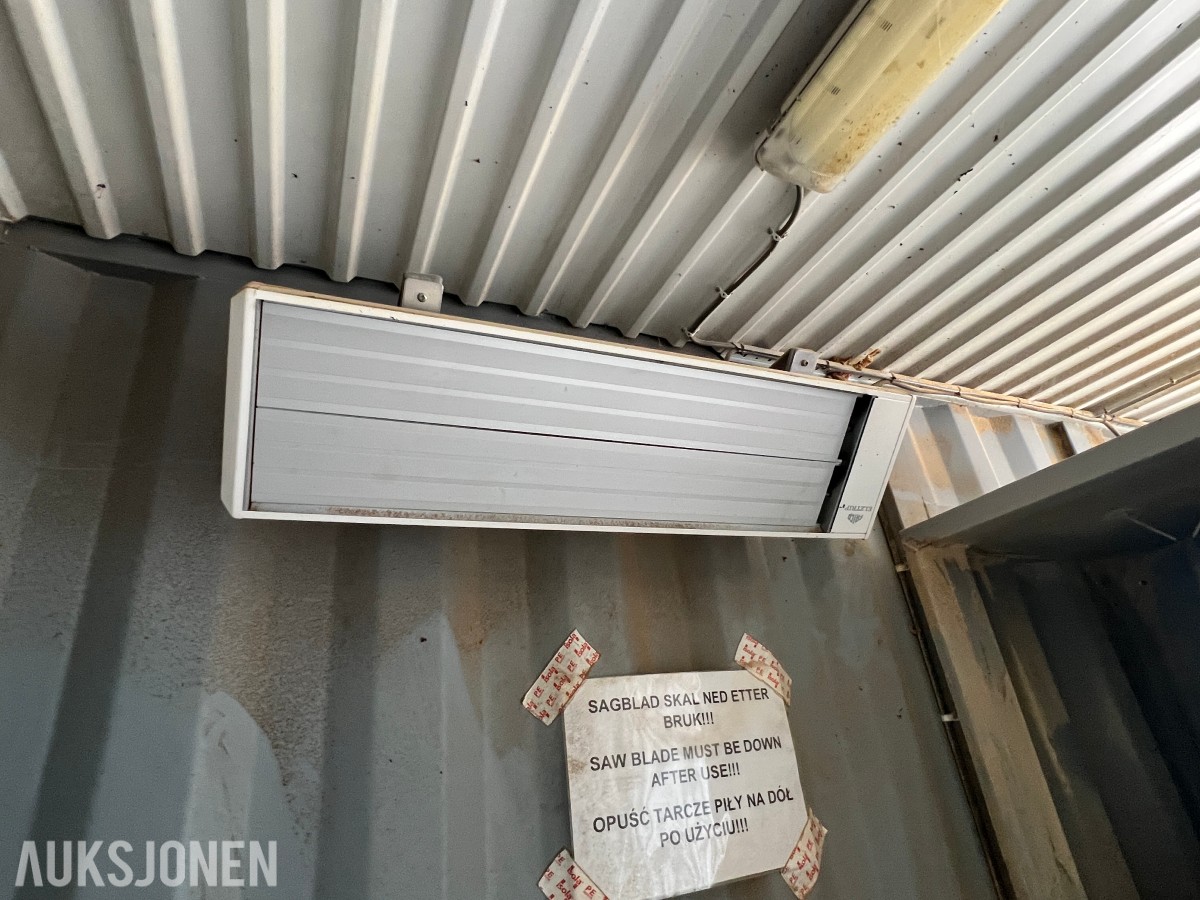 15 fot BNS 10.C 13.LO sagcontainer med Ernex gjerdesag