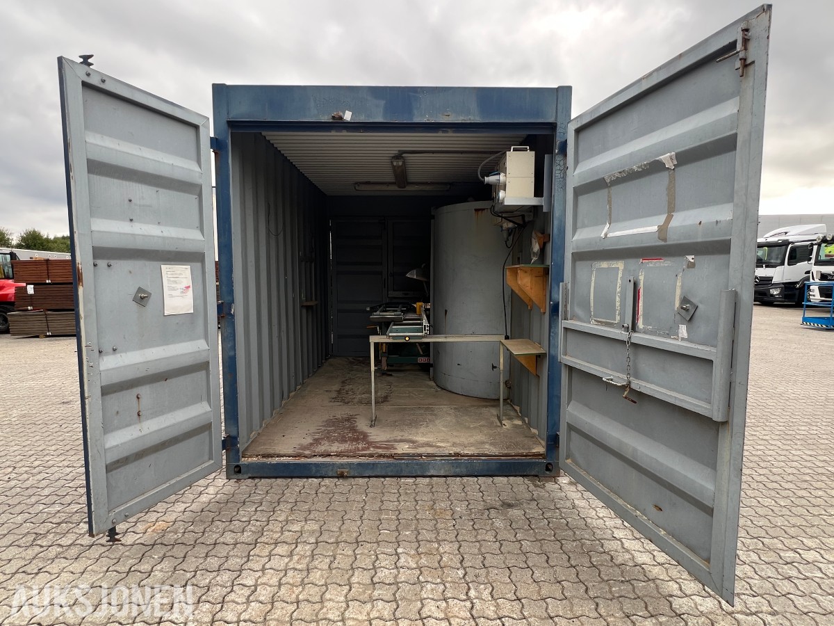 15 fot BNS 10.C 13.LO sagcontainer med Ernex gjerdesag