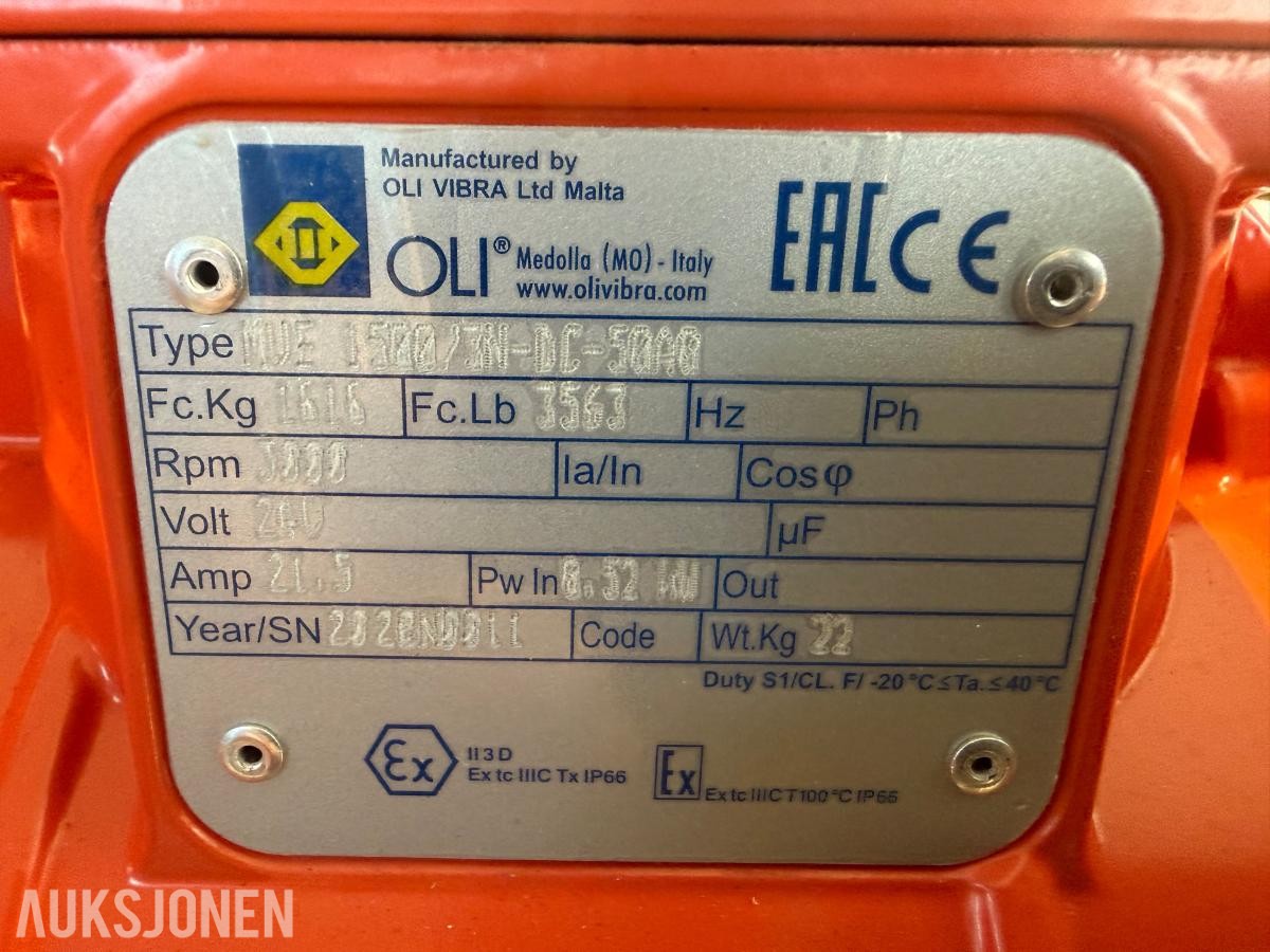 2020 Vibrator OLIVBRA MVE1500 - EDC241500