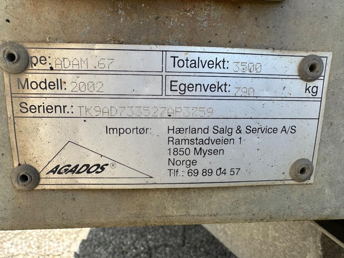 2002 Agados Adam 67 varehenger med tipp