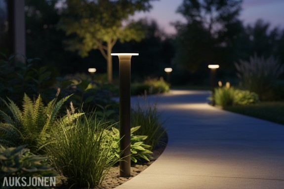 8 stykk Outdoor Bollard Light – Rund LED Pullert lampe! 2W og 600 lumen! Helt nye-2026!