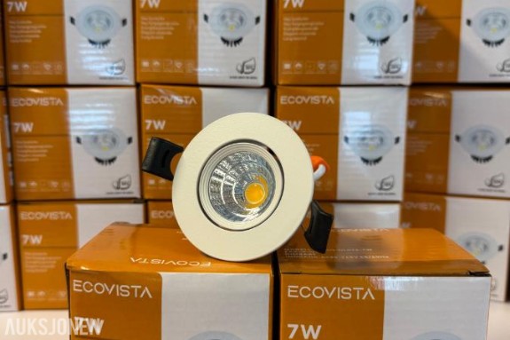 2025 60 stykk 7w Ecovista Dimbare Moderne Led Spotter. WHITE EDITION. Helt nye! Ecovista