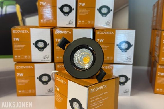 60 stykk 7w Ecovista Dimbare Moderne Led Spotter. BLACK EDITION. Helt nye! Ecovista