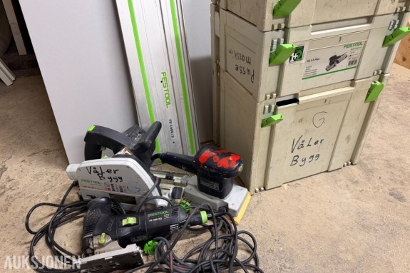 Festol sag m/skinne, pussemaskin, stikksag
