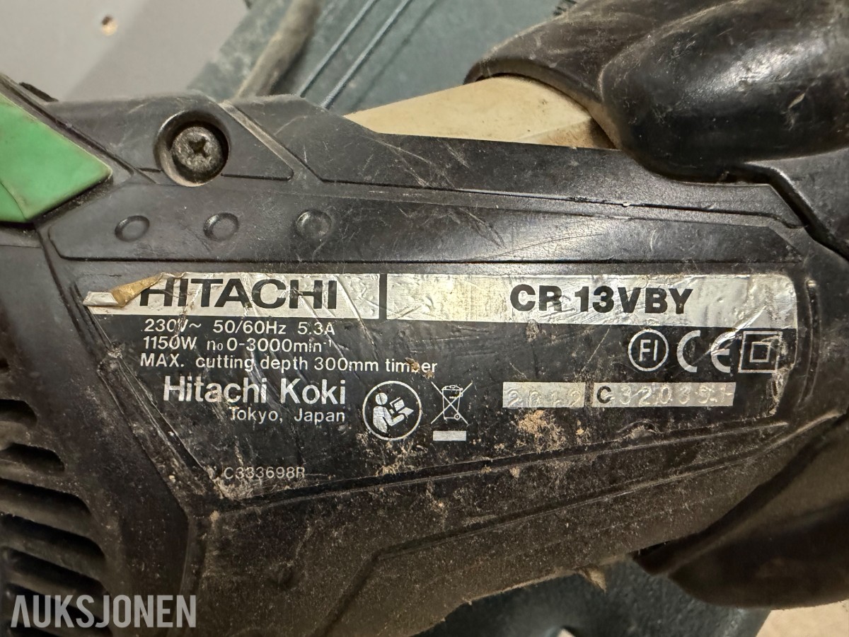 Hitachi vinkelsliper og bajonettsag