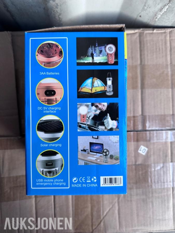 4 stk. helt nye GSH-9399 Solar Charging Camping Light 2026