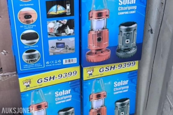 4 stk. helt nye GSH-9399 Solar Charging Camping Light 2026