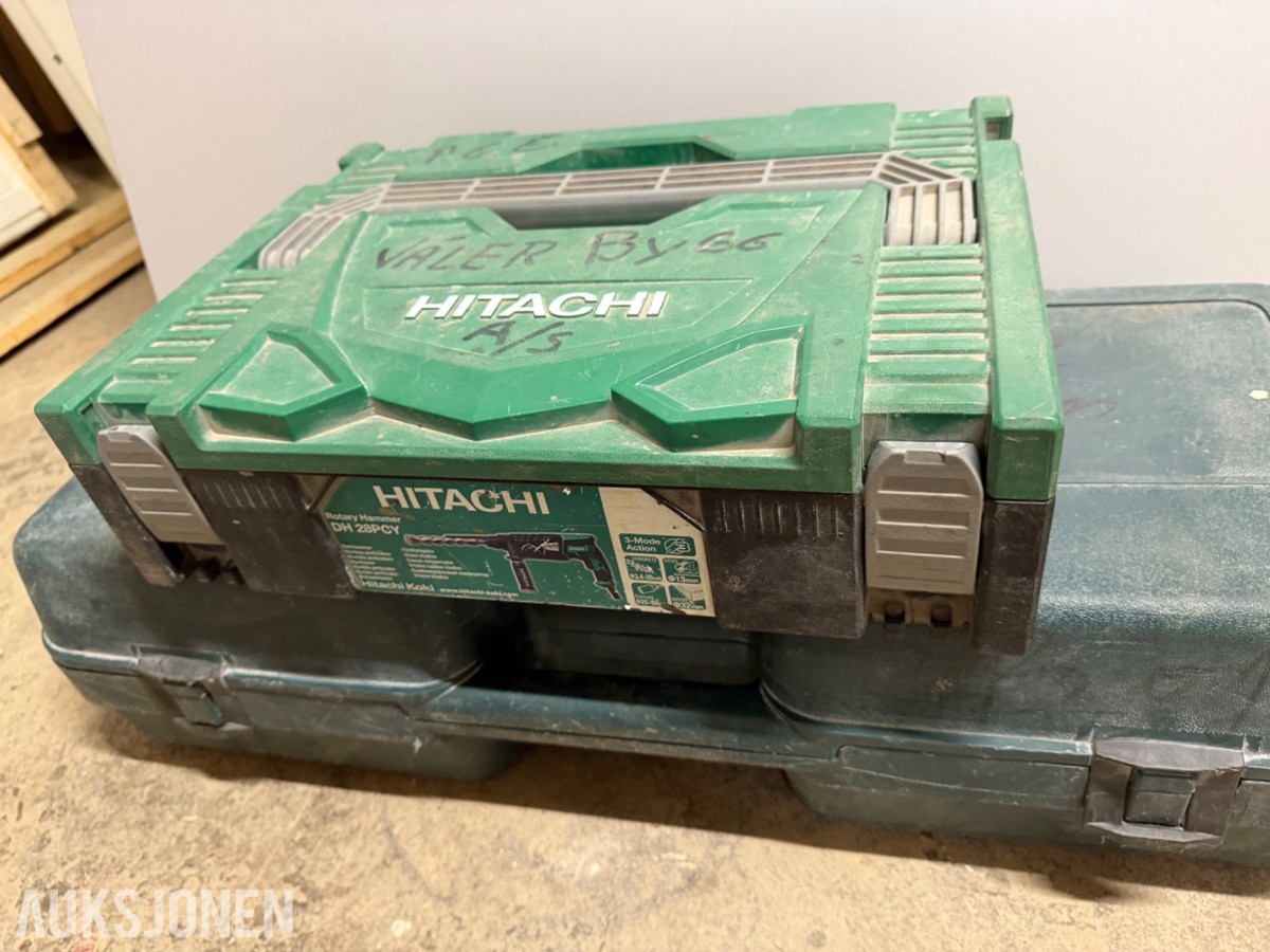 Hitachi Vinkelsliper og betongmaskin
