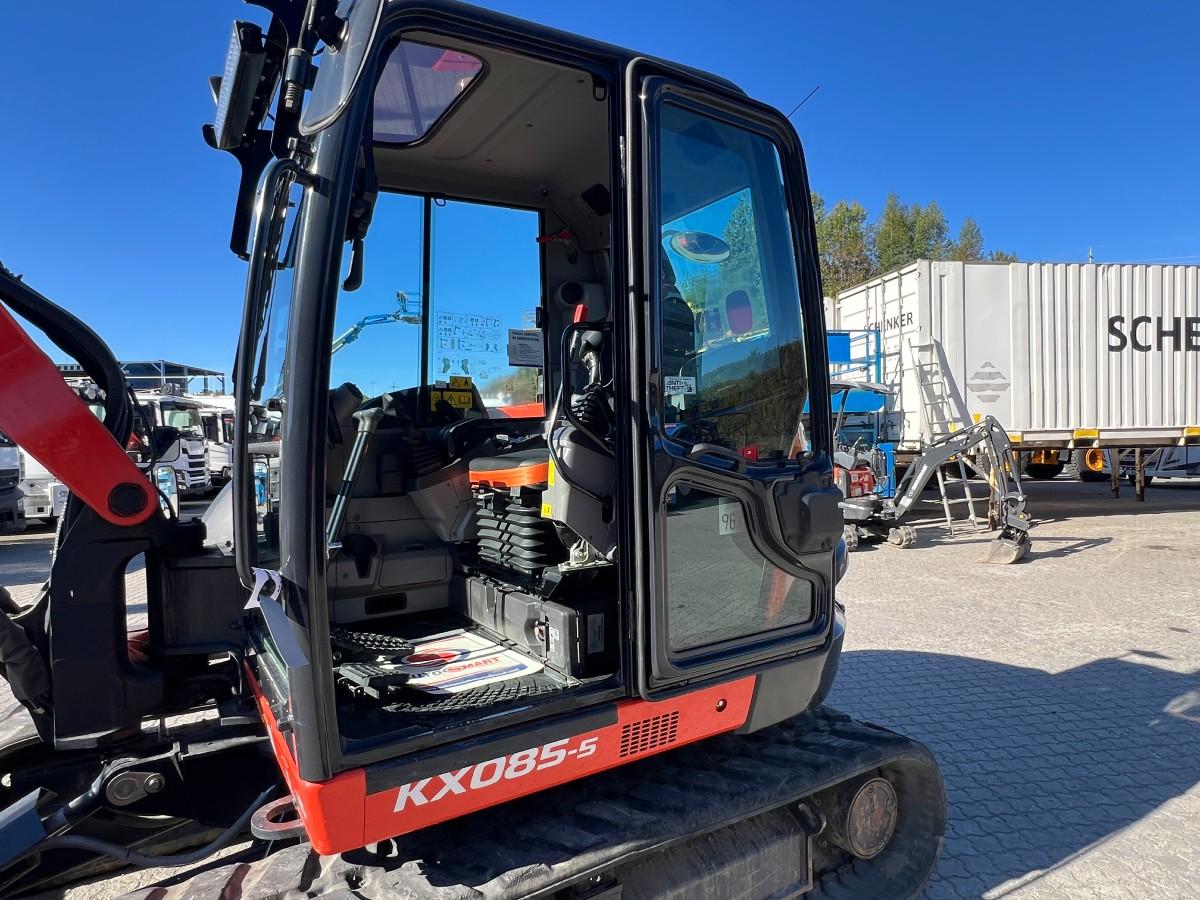 2024 Kubota KX085-5 EC209, 3 skuffer, sentralsmøring, dieselfyllepumpe