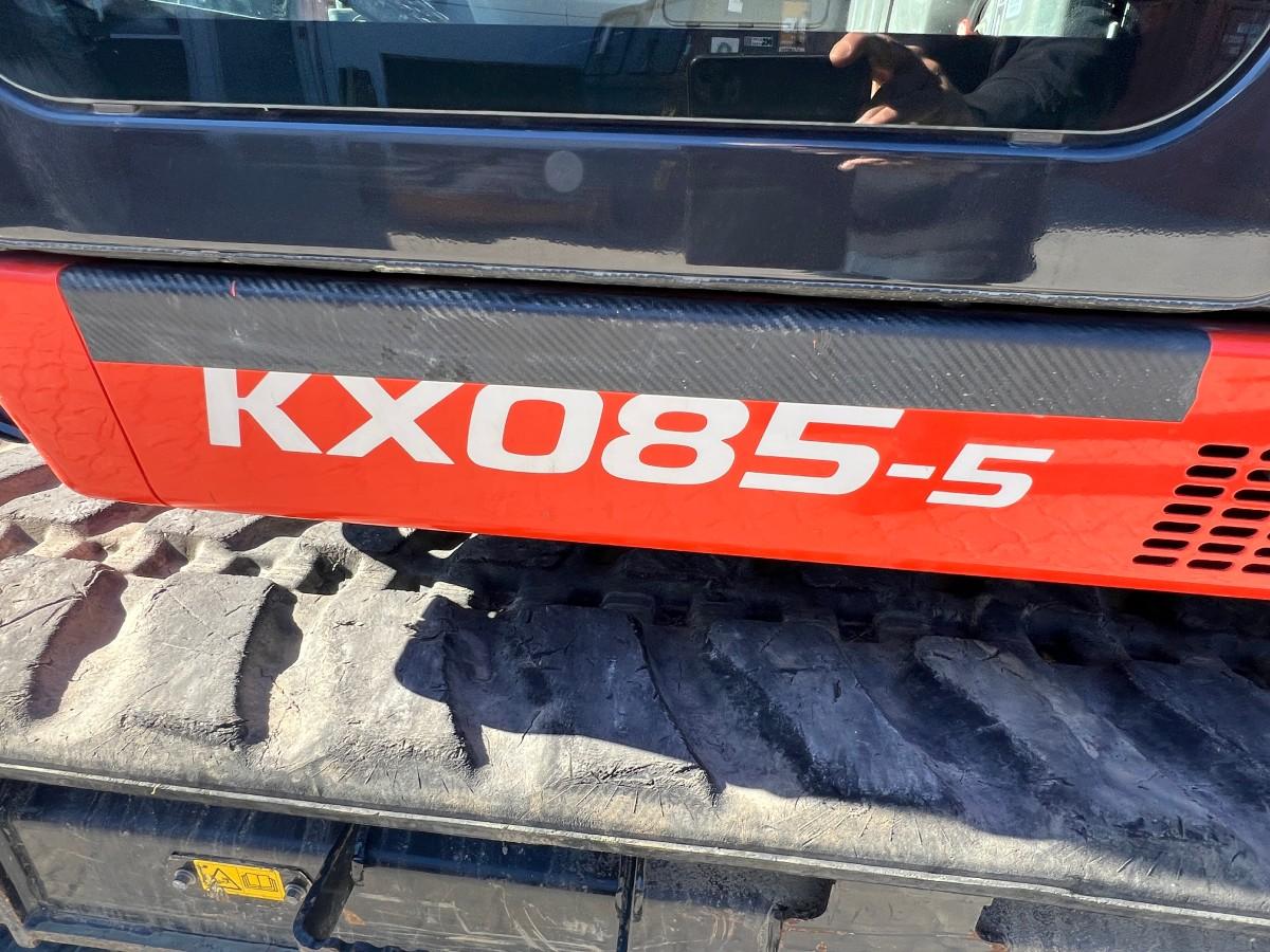 2024 Kubota KX085-5 EC209, 3 skuffer, sentralsmøring, dieselfyllepumpe