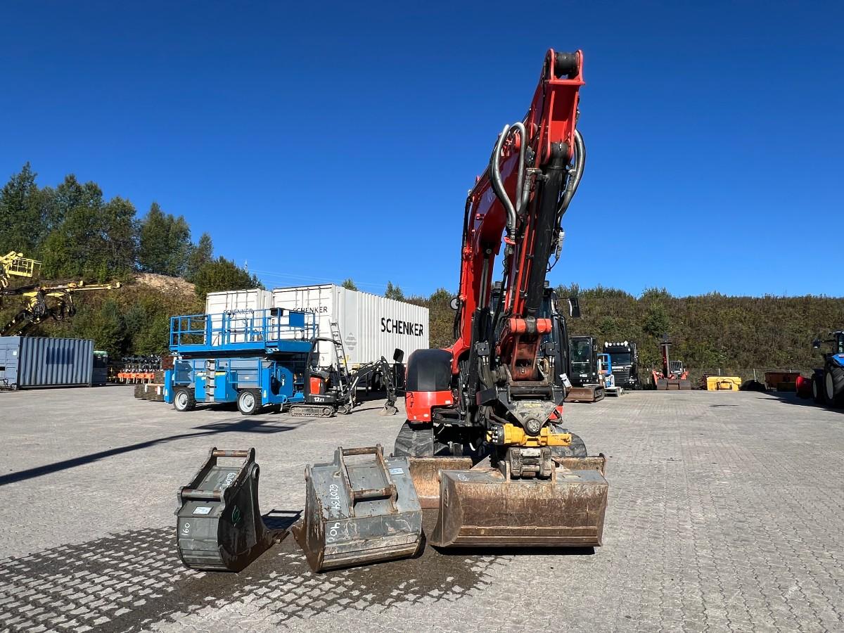 2024 Kubota KX085-5 EC209, 3 skuffer, sentralsmøring, dieselfyllepumpe