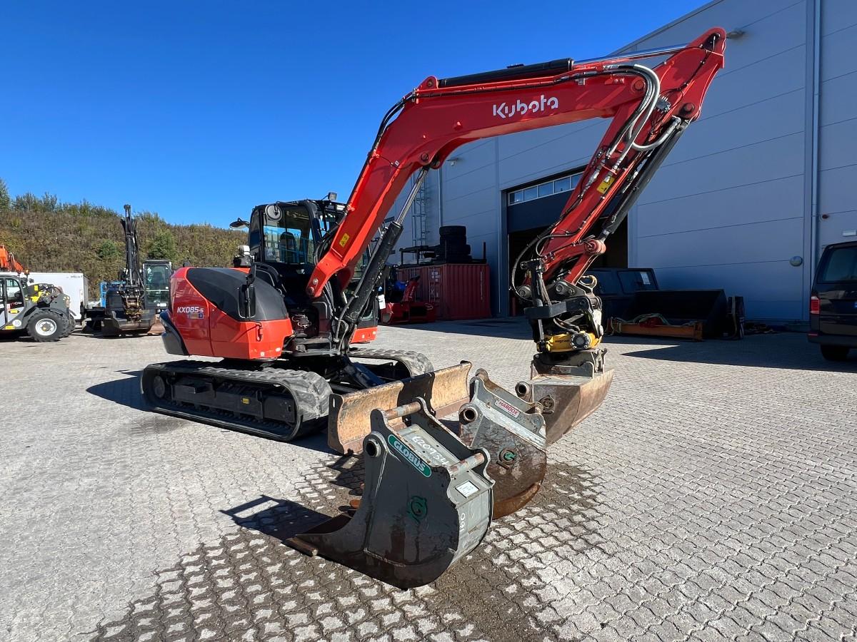 2024 Kubota KX085-5 EC209, 3 skuffer, sentralsmøring, dieselfyllepumpe