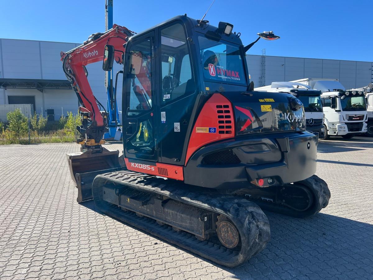 2024 Kubota KX085-5 EC209, 3 skuffer, sentralsmøring, dieselfyllepumpe