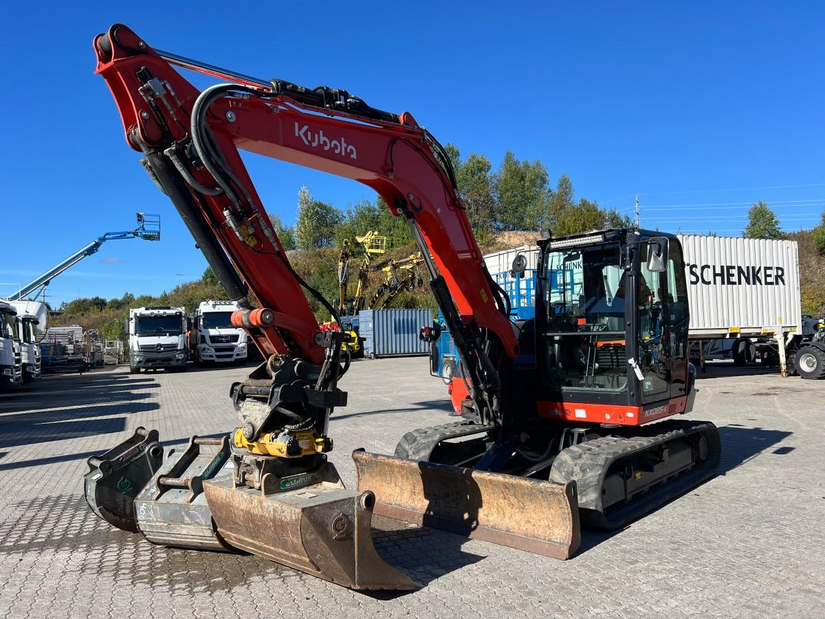 2024 Kubota KX085-5 EC209, 3 skuffer, sentralsmøring, dieselfyllepumpe