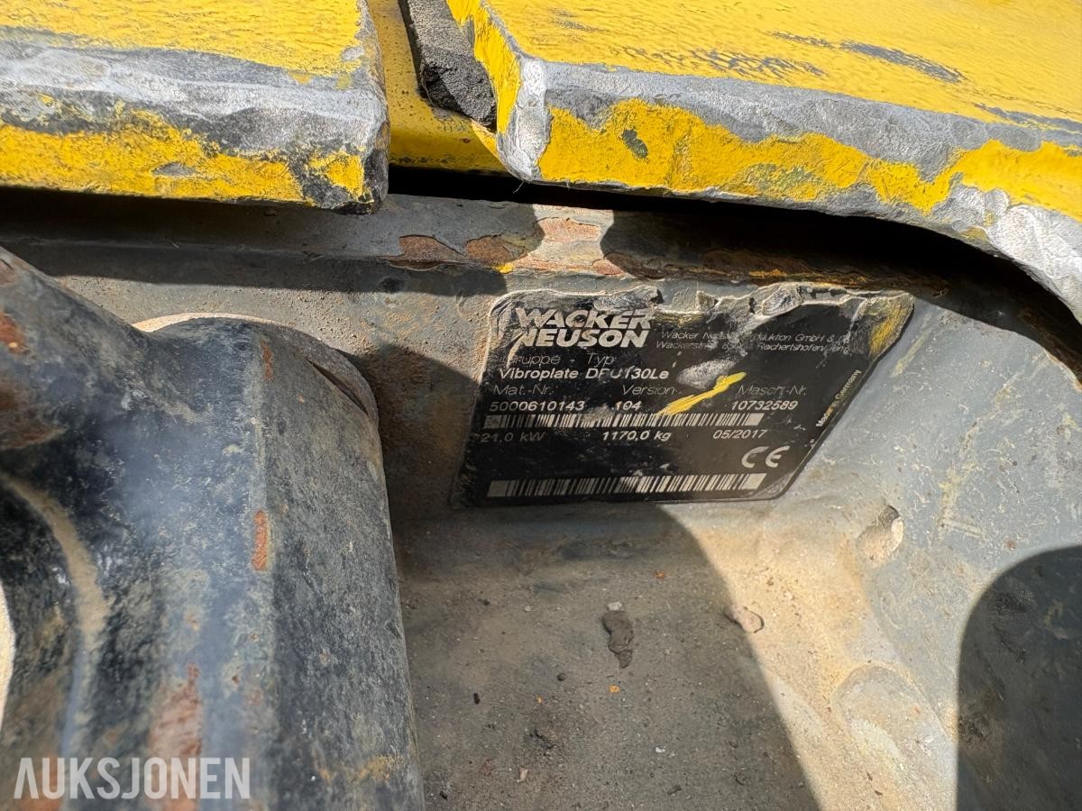 2017 Wacker Neuson DPU 130 vibroplate - 325 timer