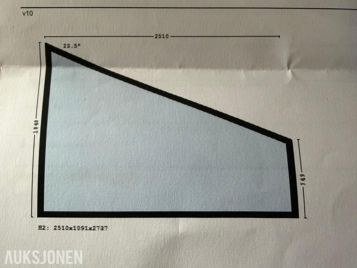 NorDan fastkarmvindu med skrå overkant