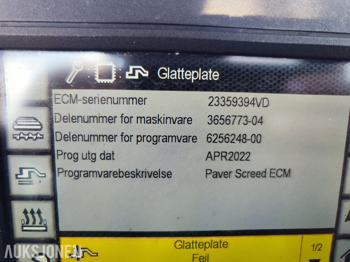 2016 Caterpillar AP300F asfaltutlegger – Cat SE34V – 5 728 timer