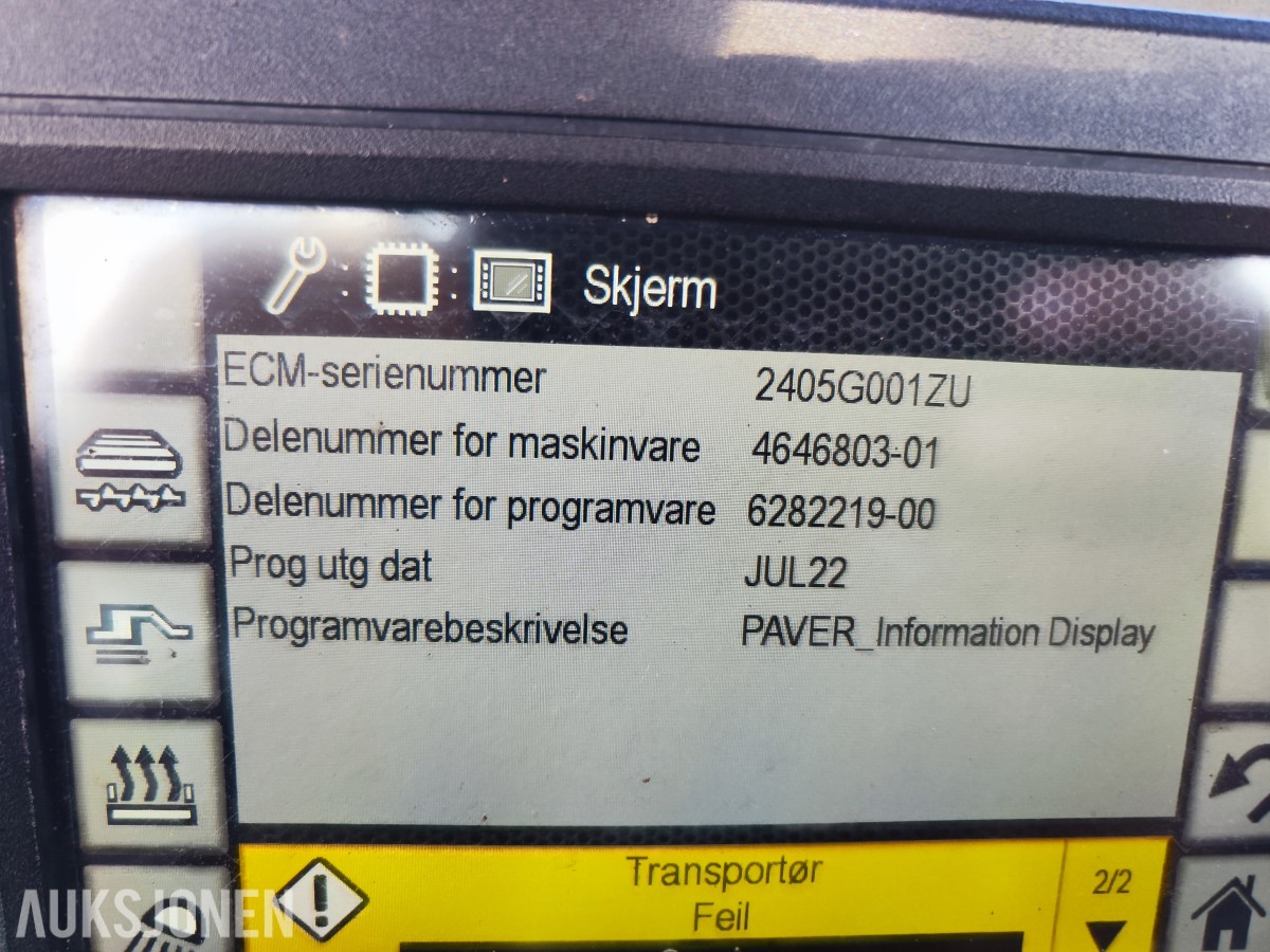 2016 Caterpillar AP300F asfaltutlegger – Cat SE34V – 5 728 timer