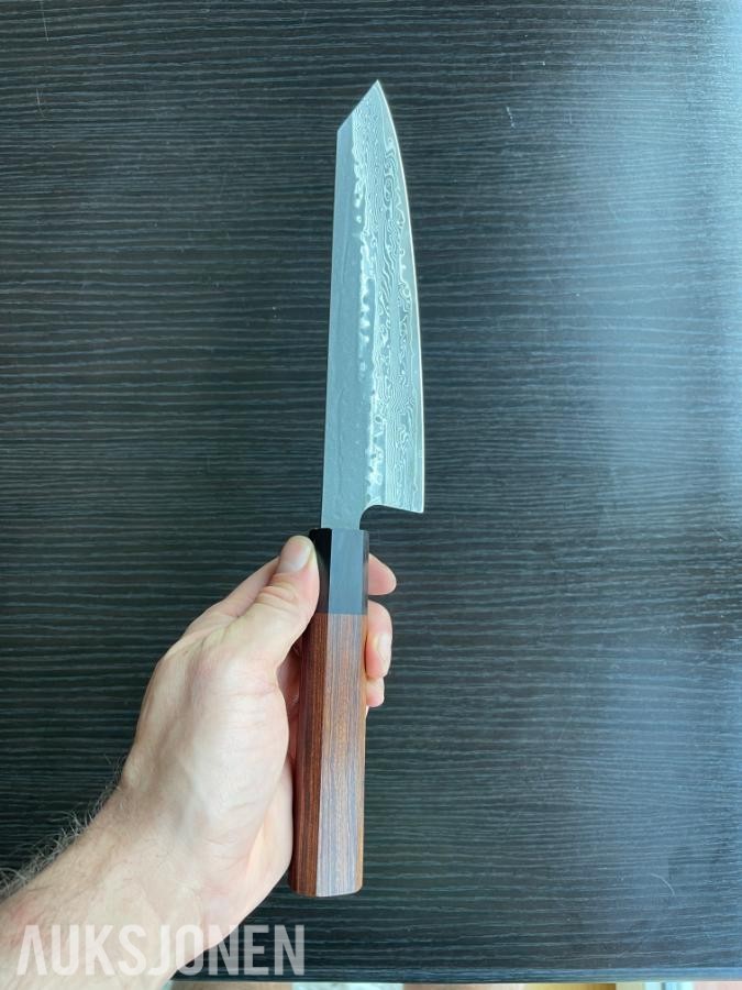 48 TIMERS AUKSJON - Senko Damaskus Kiritsuke + Sashimi-kniv