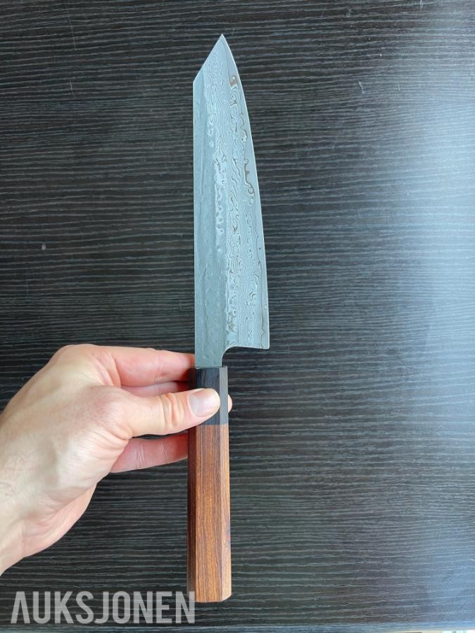 48 TIMERS AUKSJON - Senko Damaskus Kiritsuke + Sashimi-kniv