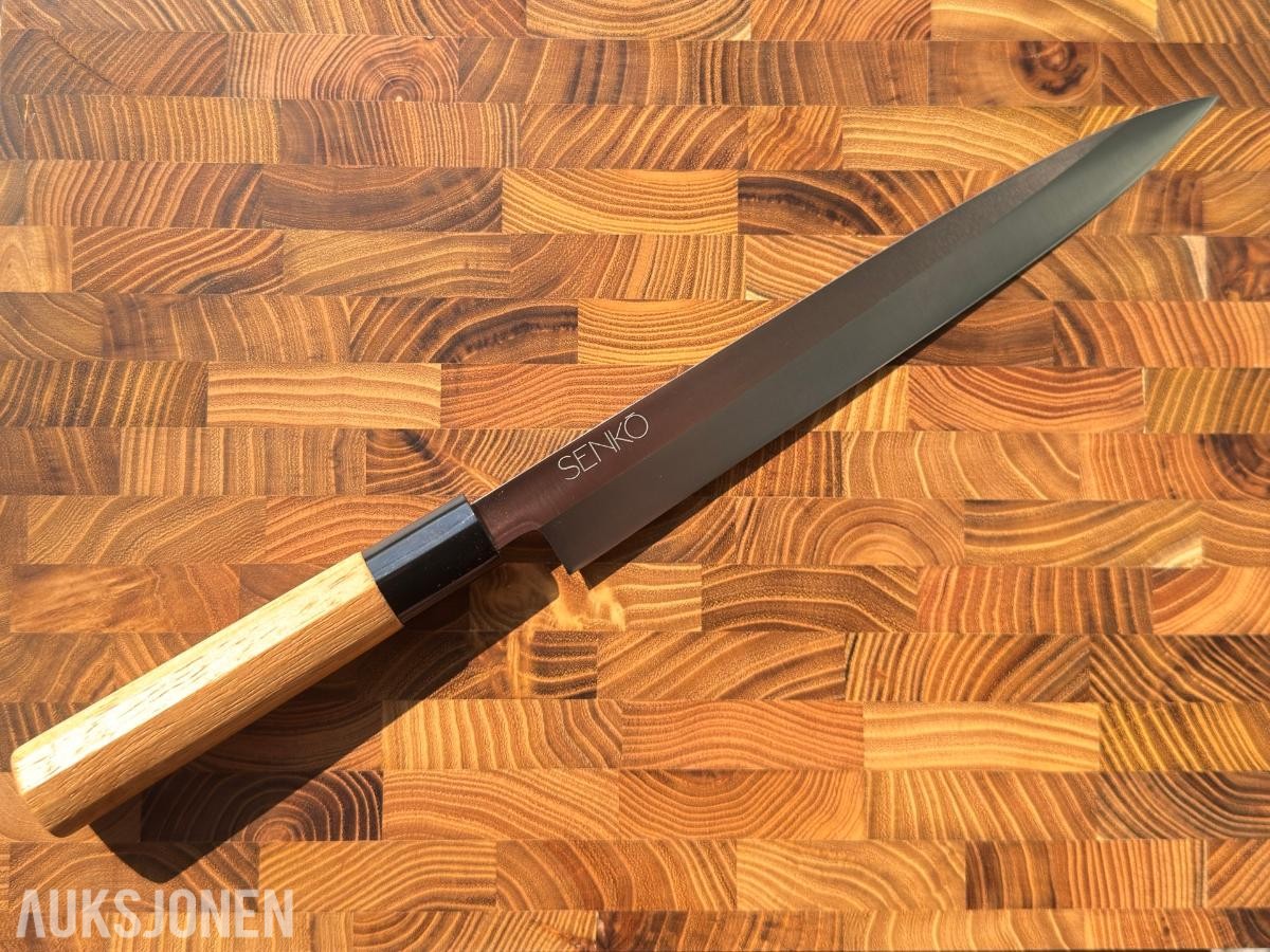 48 TIMERS AUKSJON - Senko 67-lags Damaskus Kiritsuke + Sashimi-kniv