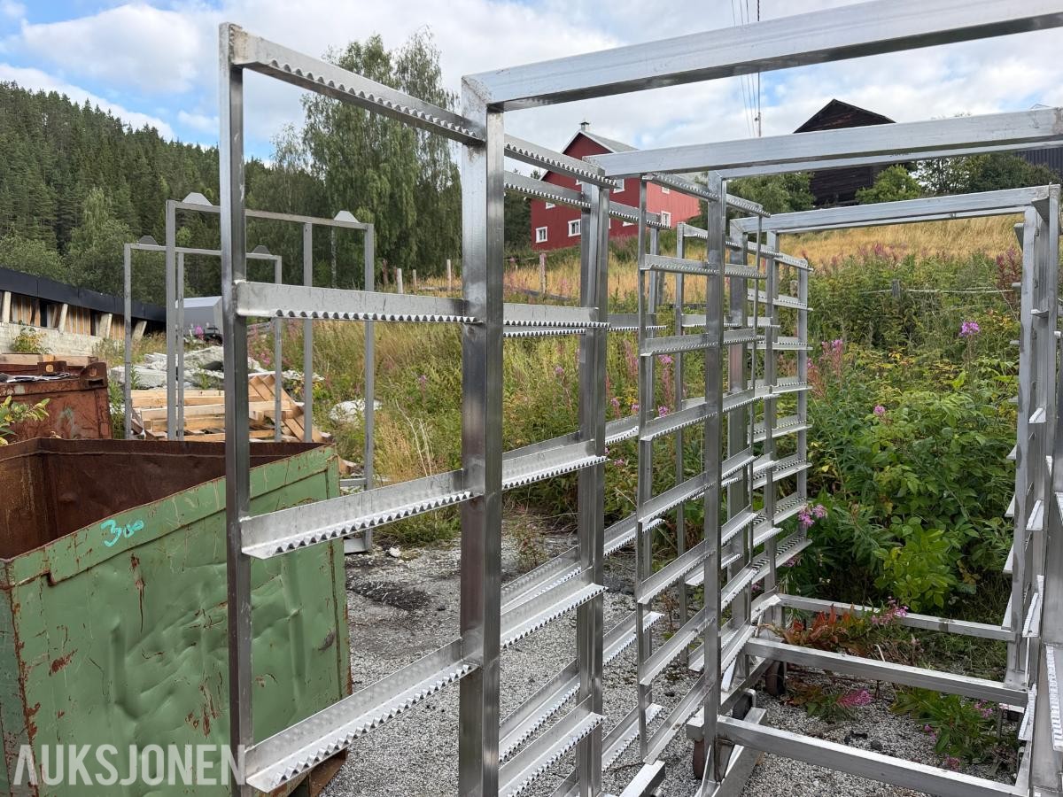 mobile lagerstativer - transportstativer på hjul / 5stk