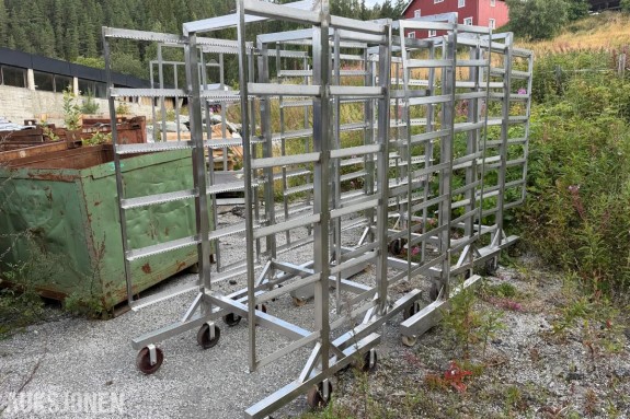 mobile lagerstativer - transportstativer på hjul / 5stk