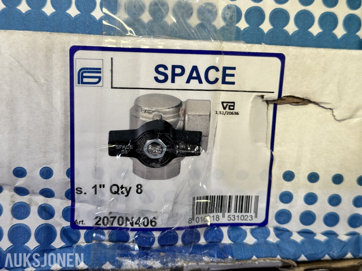 Ca 32 stk. Effebi Space kuleventil 1 tommer