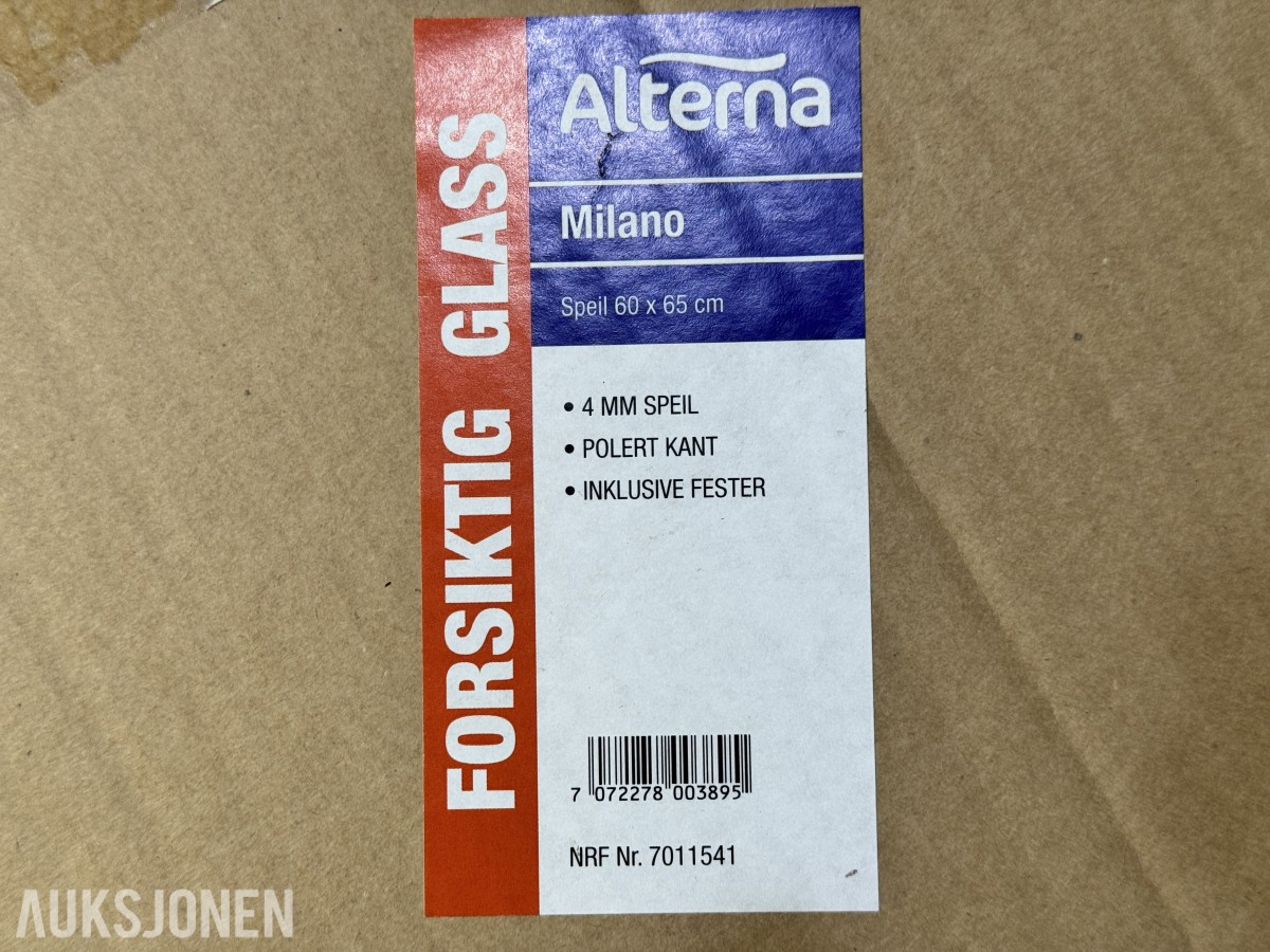 Rundt LED-speil Ø90cm og Alterna Milano speil